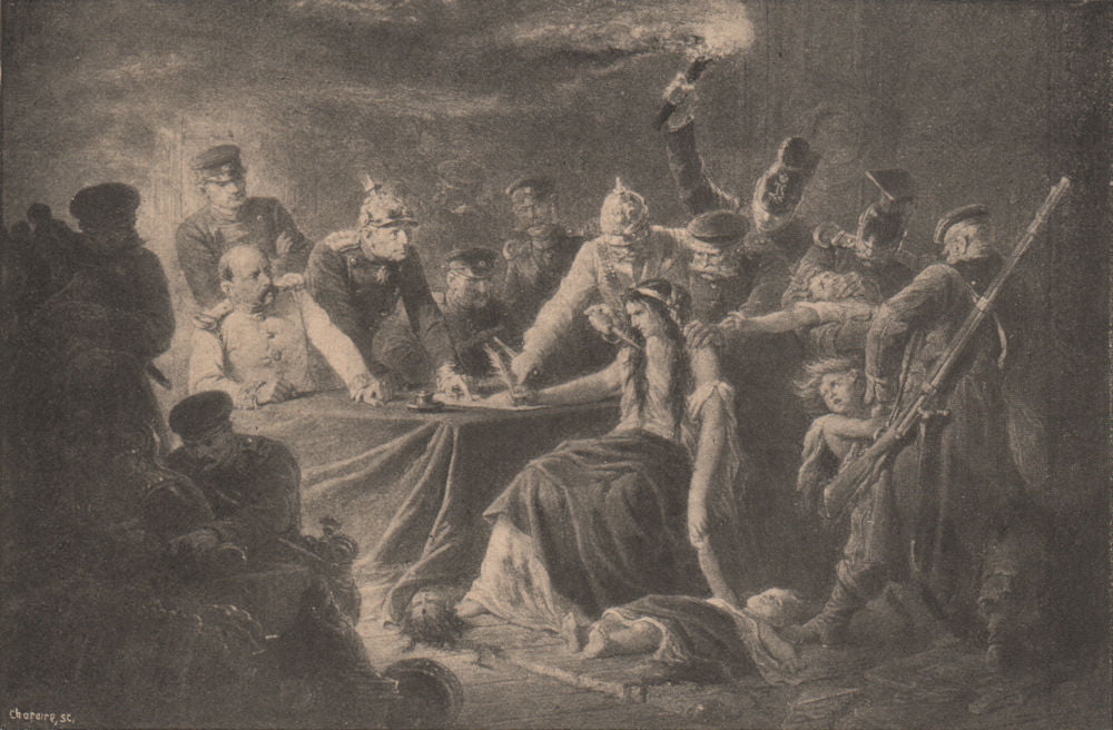 PARIS COMMUNE 1871. La France signe le traité de paix. France c1873 old print